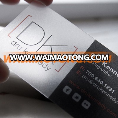 2017 New Design Transparent Plastic Business Cards With Pvc