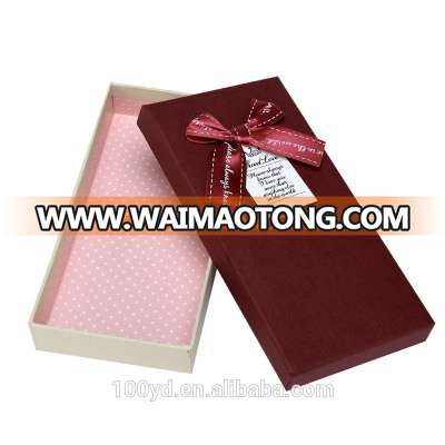 2017 High Quality China Manufacturer Hard Cover Bow Tie Paper Packaging Gift Boxes