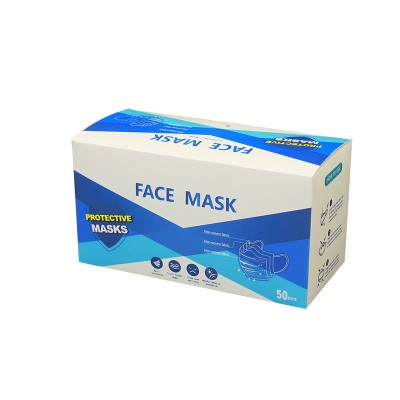 Wholesale hospital 3ply facemask civil mask packing paper box