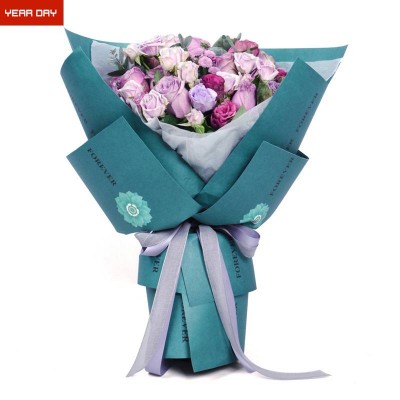 Recyclable Custom Brand Floral Flower Bouquet Wrapper Kraft Paper