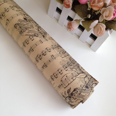 English Newspaper Pattern Kraft Paper Wrapping Paper for Wrapping Flower